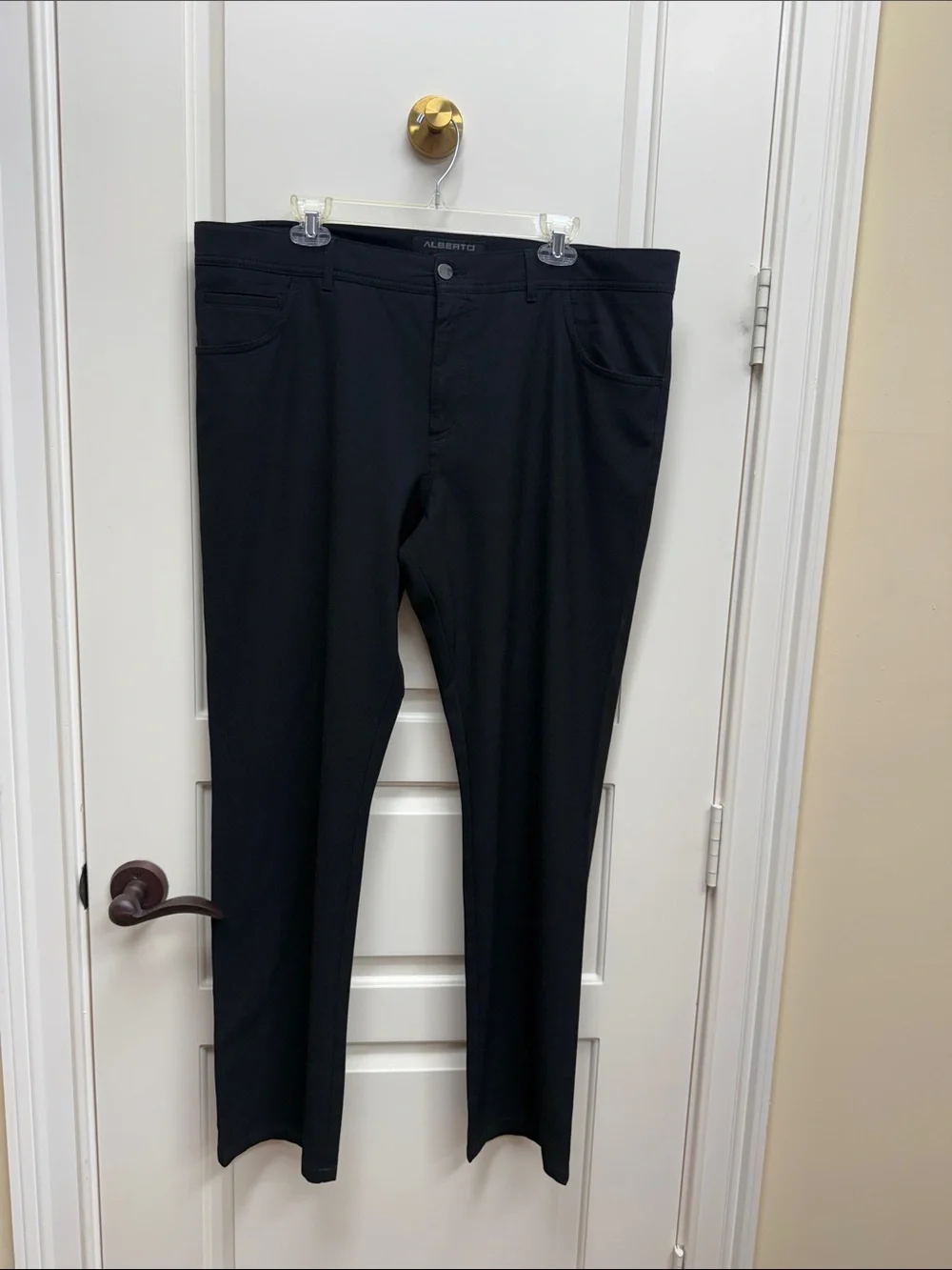 Alberto Men’s Black Stretch Dress Pants